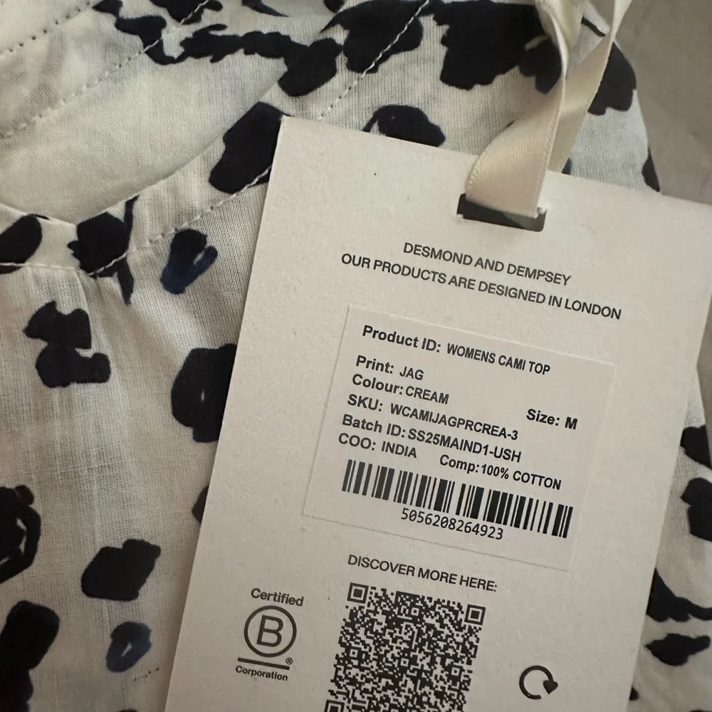 NWT: Women's Leopard Print Pajama Set - White and Black - Picture 4 of 5